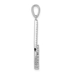 Pure Fire Sterling Silver Rhodium-plated Fancy CZ Drop Pendant - Product Photo