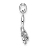 Sterling Silver Rhodium-plated CZ Butterfly Pendant - Product Photo