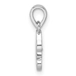 Sterling Silver Rhod-plated Multi-color Enameled Cat Children's Pendant - Product Photo