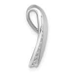 Sterling Silver Rhodium-plated Polished Fancy CZ Chain Slide Pendant - Product Photo