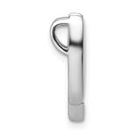 Sterling Silver Rhodium-plated CZ Chain Slide Pendant - Product Photo