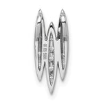 Sterling Silver Rhodium-plated CZ Chain Slide Pendant - Product Photo