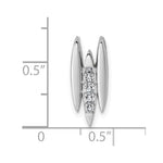 Sterling Silver Rhodium-plated CZ Chain Slide Pendant - Product Photo