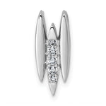 Sterling Silver Rhodium-plated CZ Chain Slide Pendant - Product Photo