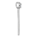 Sterling Silver Rhodium-plated CZ Dangle Bar Chain Slide Pendant - Product Photo
