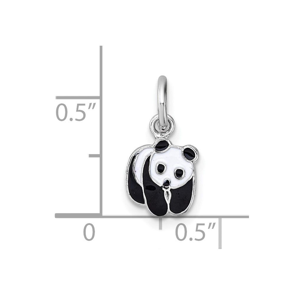 SS Madi K RH-plated Enamel Black And White Panda Children's Pendant - Product Photo