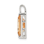 Sterling Silver Champagne CZ Pendant - Product Photo