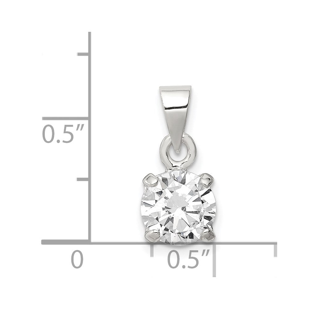 Sterling Silver CZ Pendant - Product Photo