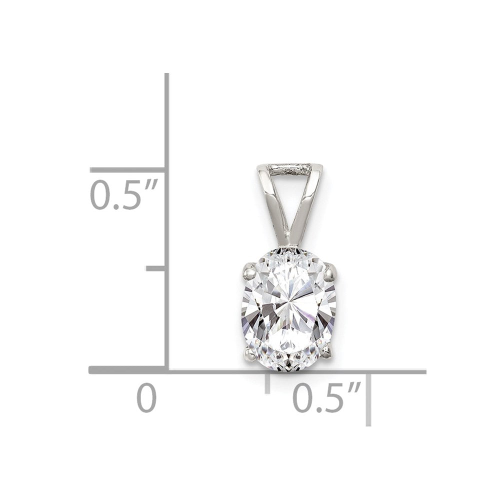 Sterling Silver CZ Pendant - Product Photo