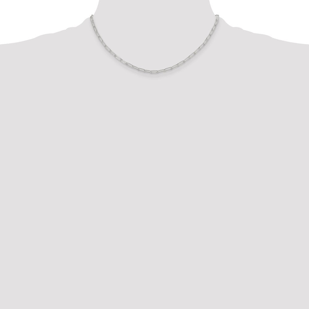 Sterling Silver Polished 2.9mm Paperclip Chain - Product Photo