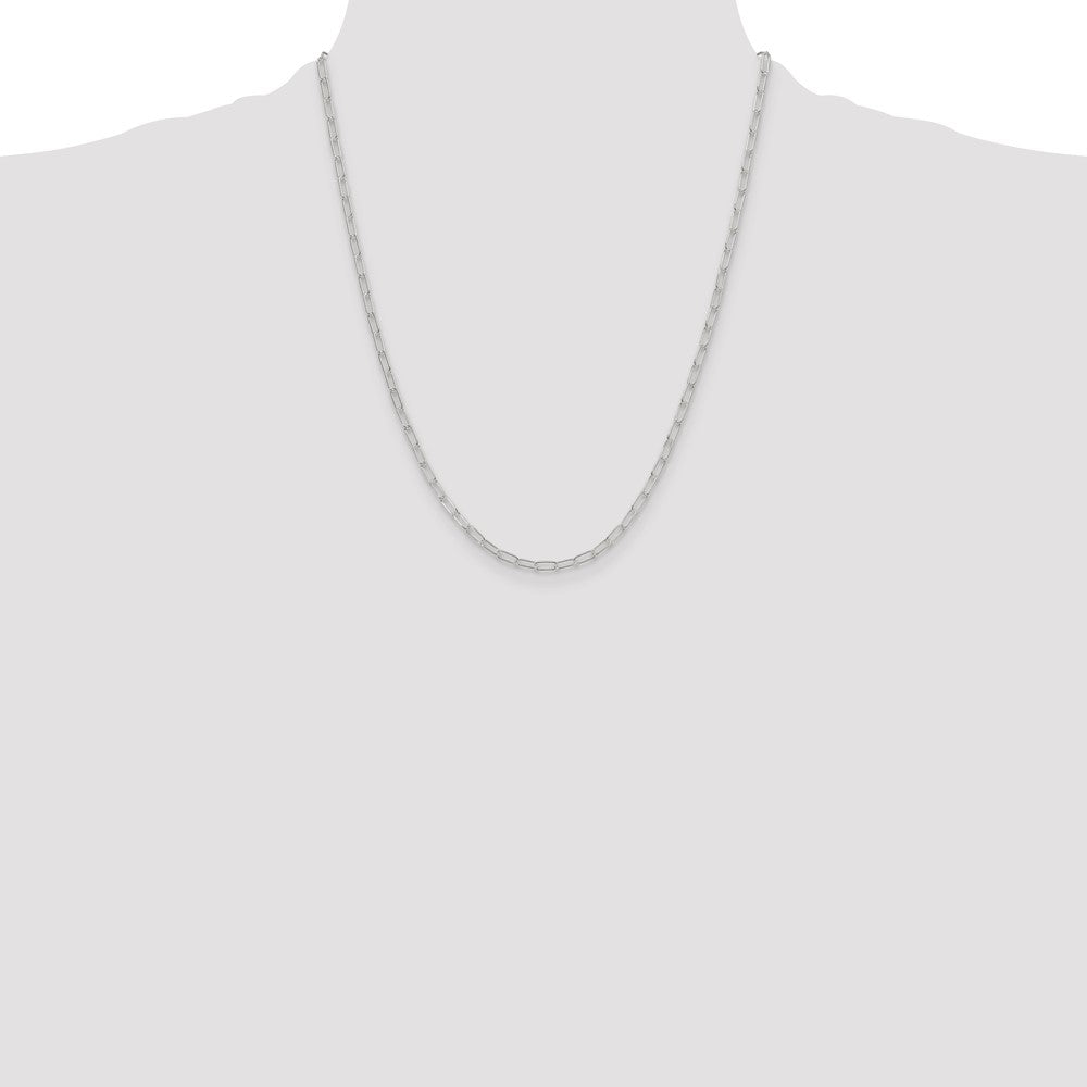 Sterling Silver Polished 2.9mm Paperclip Chain - Product Photo
