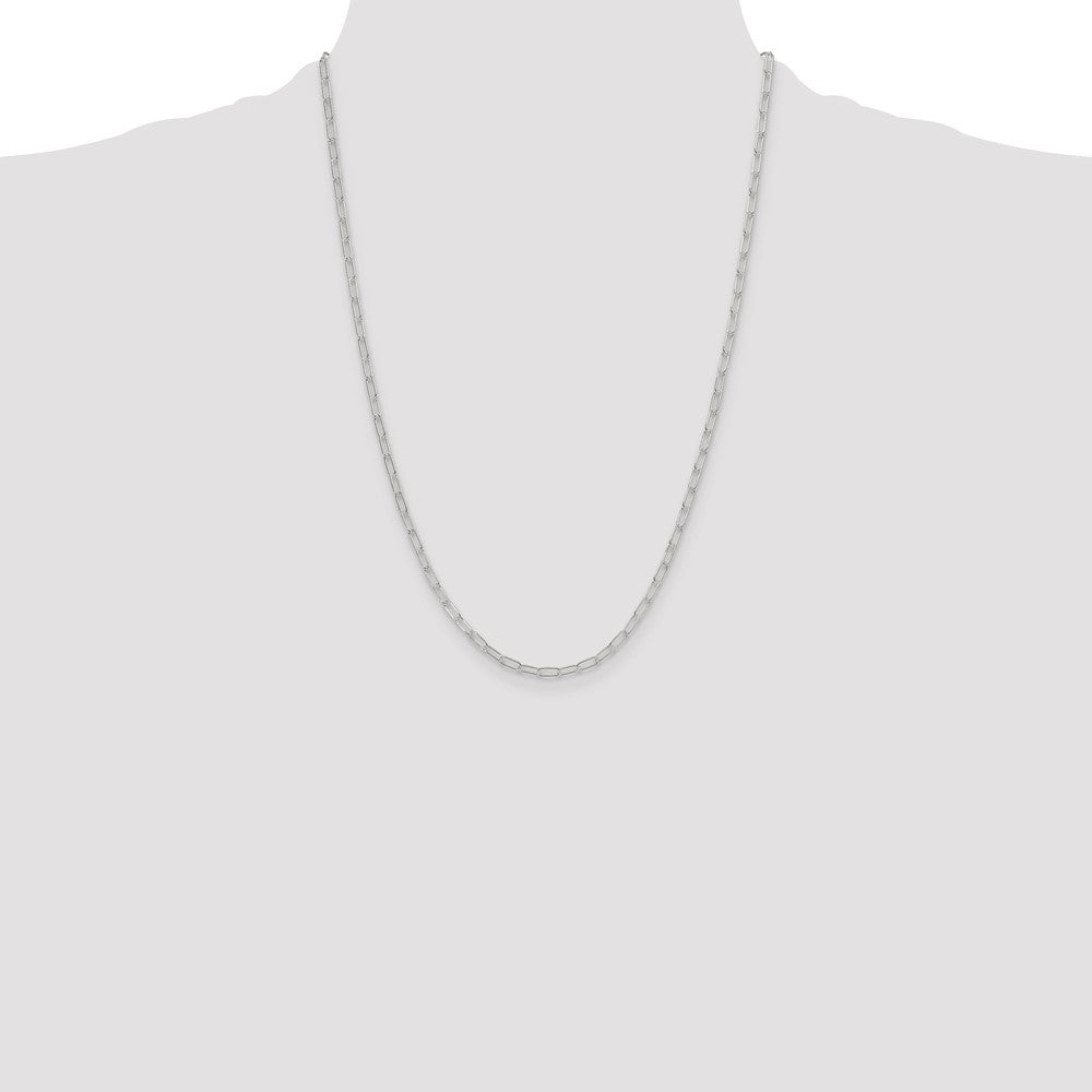 Sterling Silver Polished 2.9mm Paperclip Chain - Product Photo