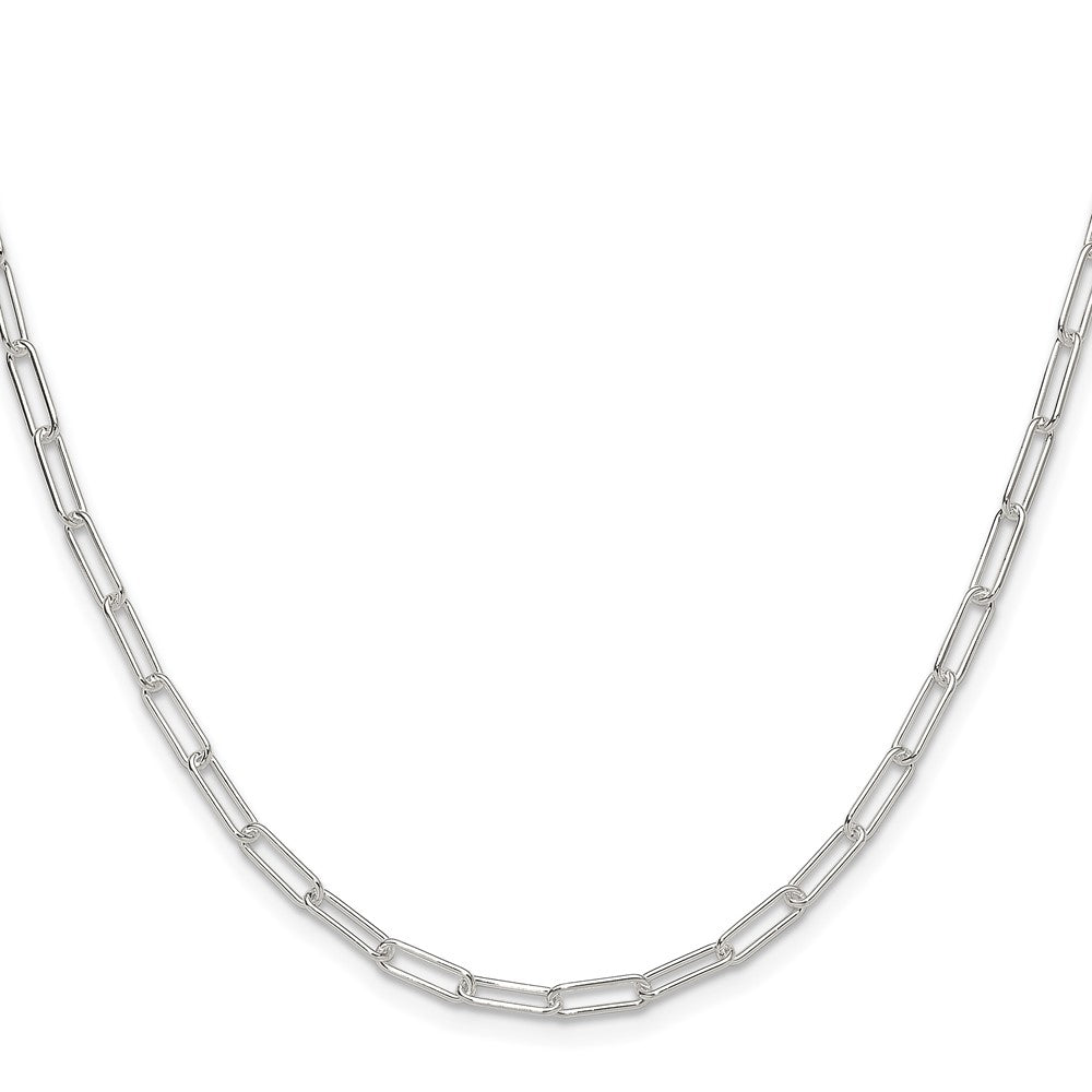 Sterling Silver Polished 3.15mm Paperclip Chain - Product Photo