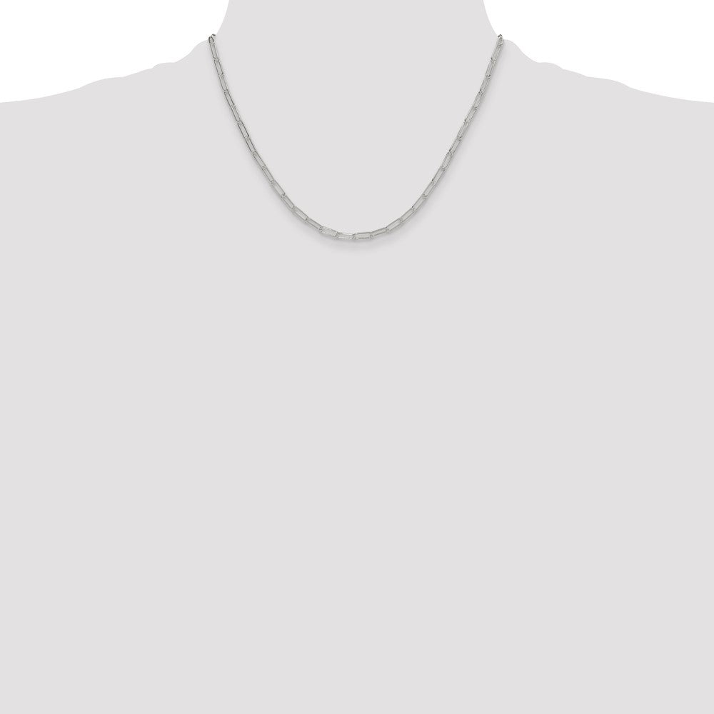 Sterling Silver Polished 3.15mm Paperclip Chain - Product Photo