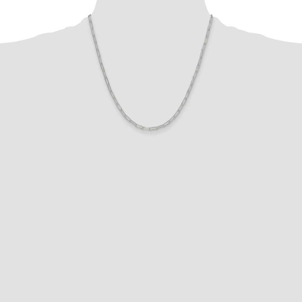 Sterling Silver Polished 3.15mm Paperclip Chain - Product Photo