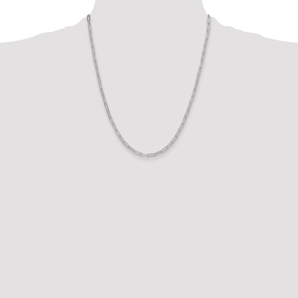 Sterling Silver Polished 3.15mm Paperclip Chain - Product Photo