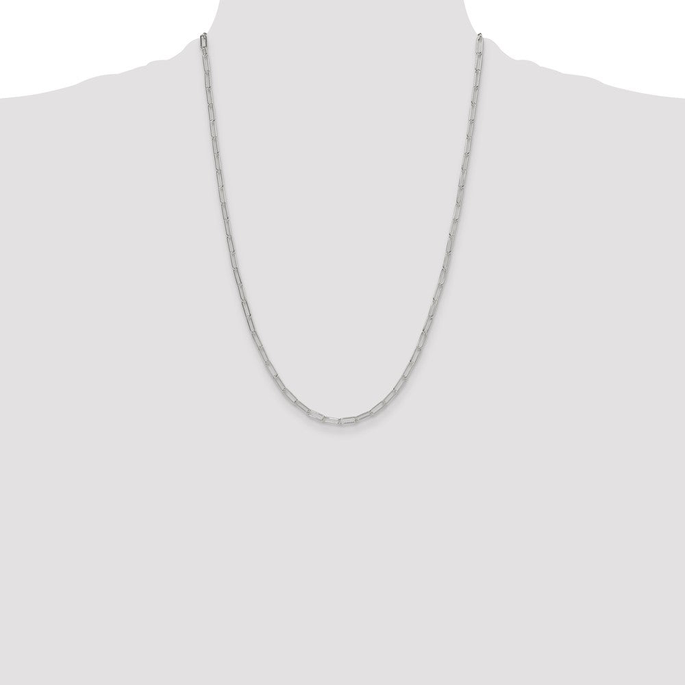 Sterling Silver Polished 3.15mm Paperclip Chain - Product Photo