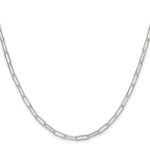 Sterling Silver Rhodium-plated Polished 3.15mm Paperclip Chain - Product Photo