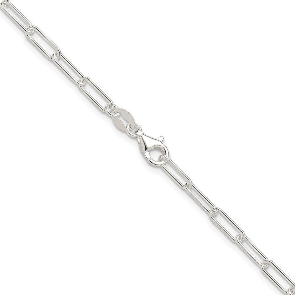 Sterling Silver Rhodium-plated Polished 3.15mm Paperclip Chain - Product Photo