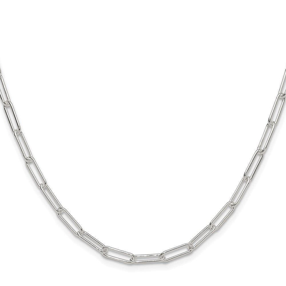 Sterling Silver Polished 3.5mm Paperclip Chain - Product Photo