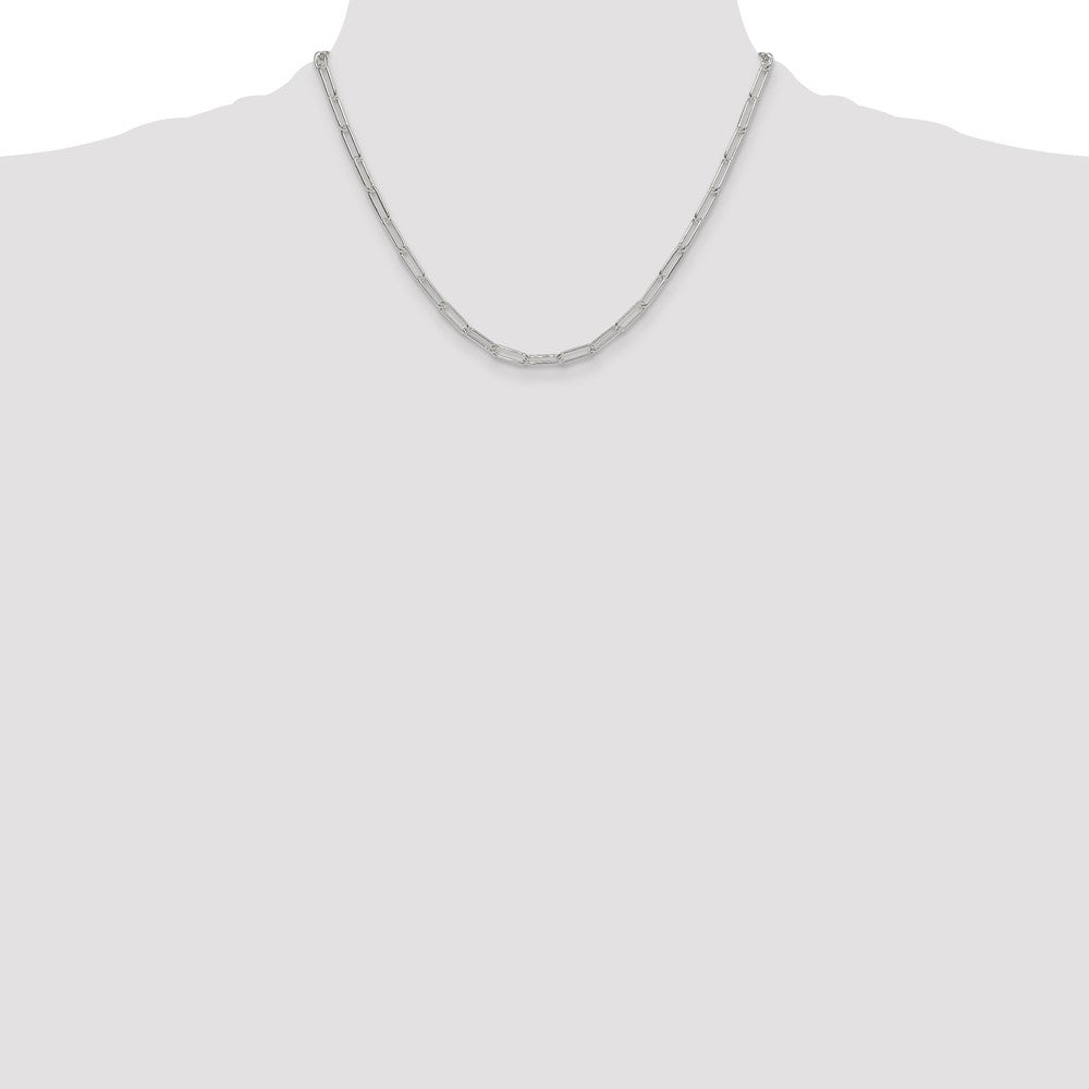 Sterling Silver Polished 3.5mm Paperclip Chain - Product Photo
