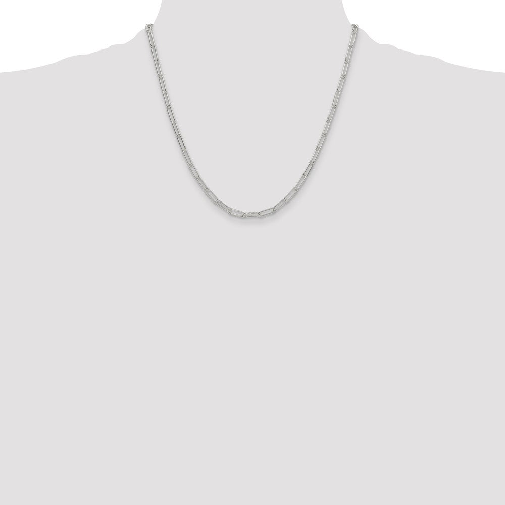 Sterling Silver Polished 3.5mm Paperclip Chain - Product Photo