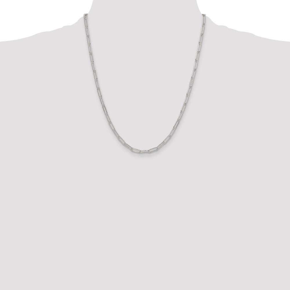 Sterling Silver Polished 3.5mm Paperclip Chain - Product Photo
