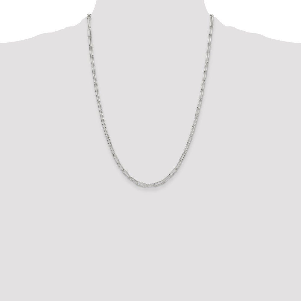Sterling Silver Polished 3.5mm Paperclip Chain - Product Photo