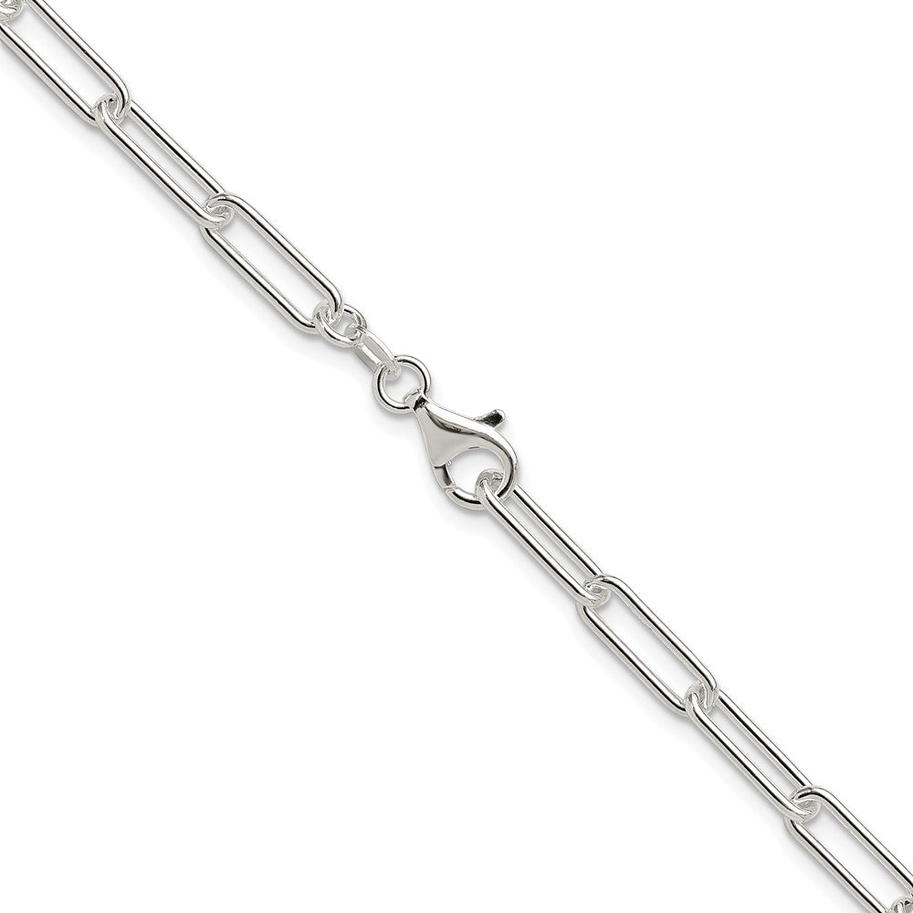 Sterling Silver Polished 4.5mm Paperclip Chain - Product Photo