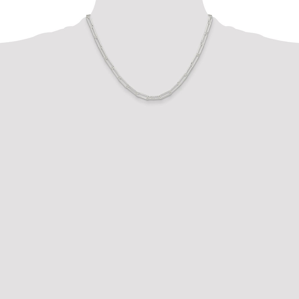Sterling Silver Polished 4.5mm Paperclip Chain - Product Photo