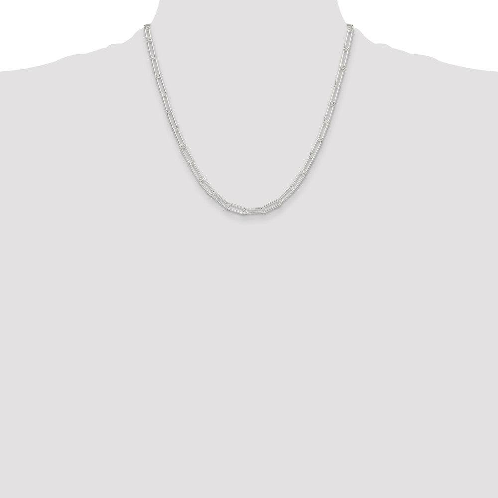 Sterling Silver Polished 4.5mm Paperclip Chain - Product Photo