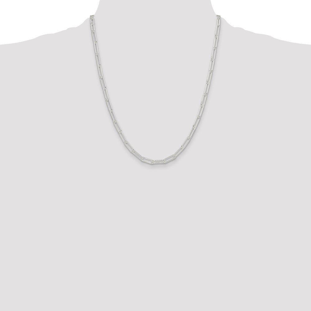 Sterling Silver Polished 4.5mm Paperclip Chain - Product Photo