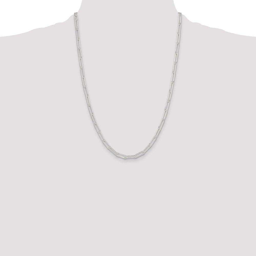 Sterling Silver Polished 4.5mm Paperclip Chain - Product Photo