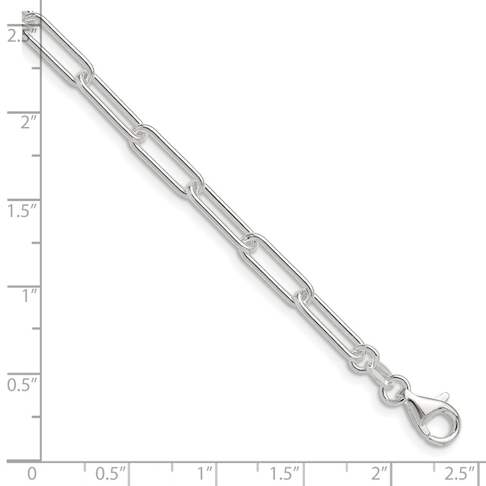 Sterling Silver Polished 4.5mm Paperclip Chain - Product Photo