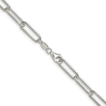 Sterling Silver Polished 5.5mm Paperclip Chain - Product Photo