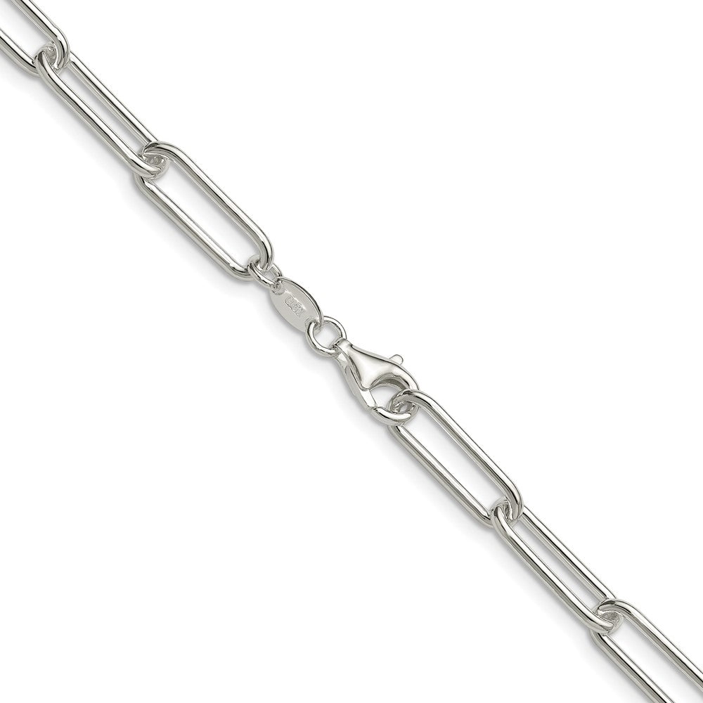 Sterling Silver Polished 5.5mm Paperclip Chain - Product Photo