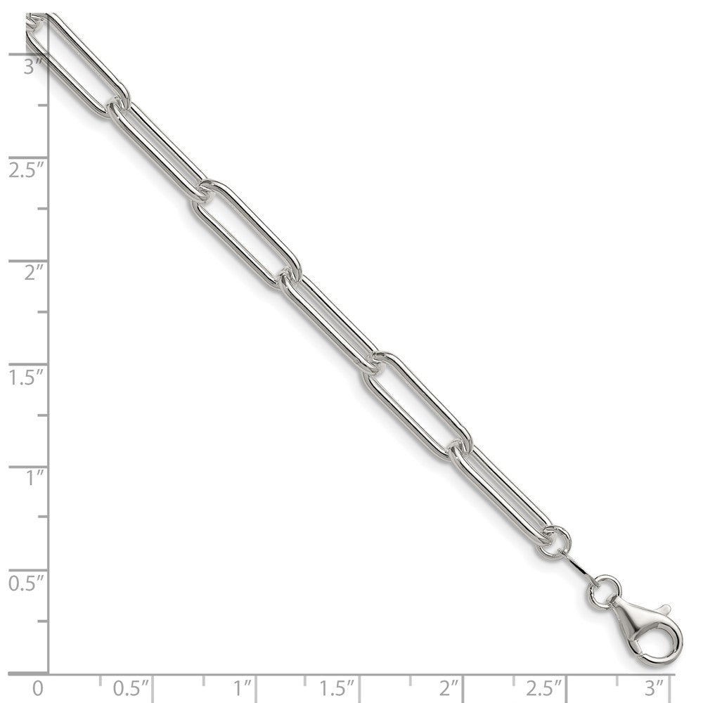 Sterling Silver Polished 5.5mm Paperclip Chain - Product Photo