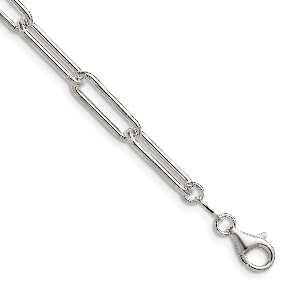 Sterling Silver Polished 5.5mm Paperclip Chain Necklace 16"-24"