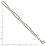 Sterling Silver Polished 6.5mm Paperclip Chain - Product Photo