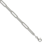 Sterling Silver Polished 6.5mm Paperclip Chain - Product Photo