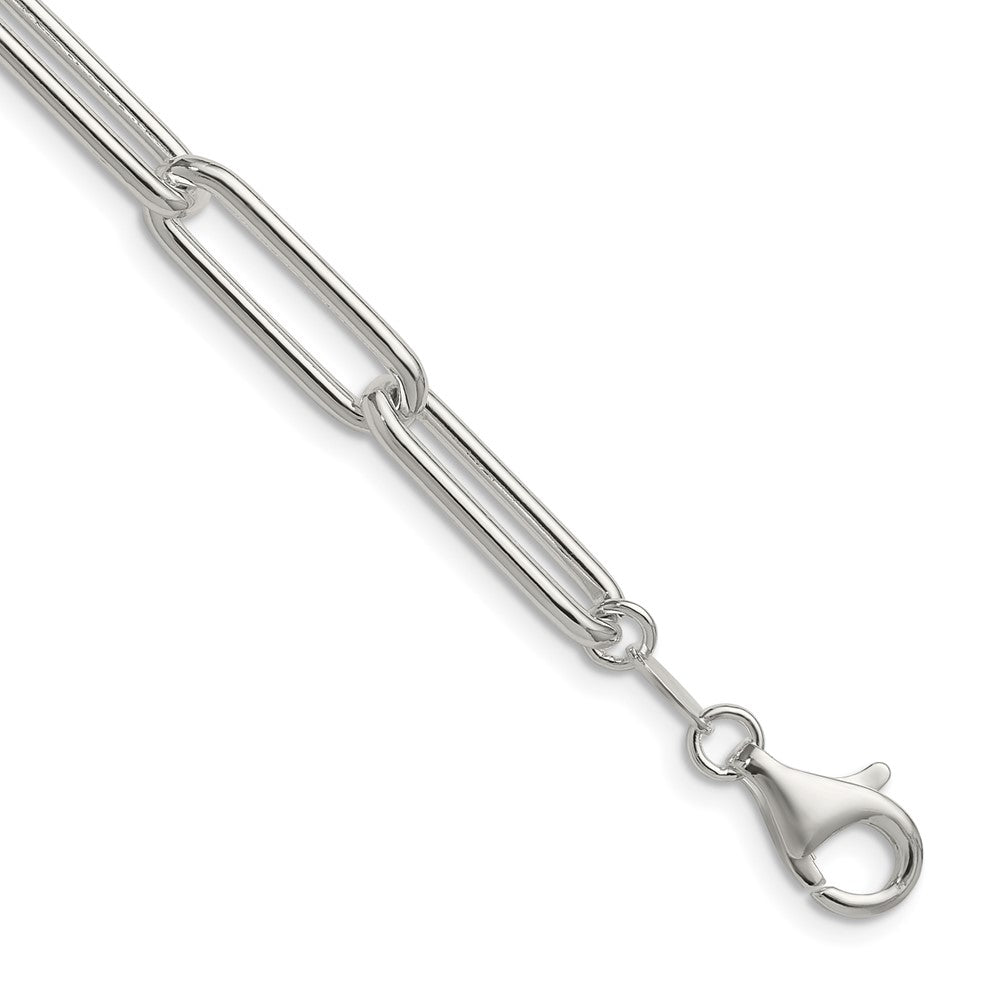 Sterling Silver Polished 6.5mm Paperclip Chain Necklace 16"-24"