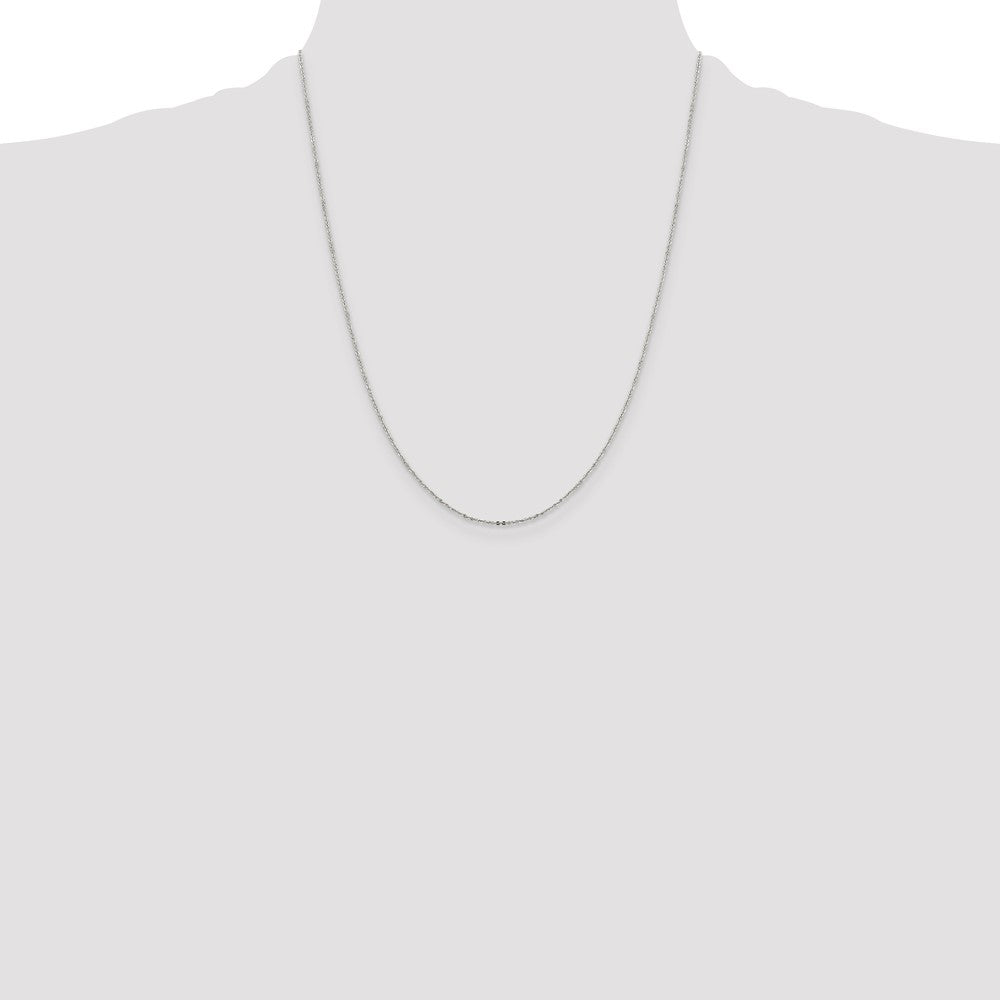 Sterling Silver 1.15mm Flat Cable Chain Necklace 16"-30" - Product Photo