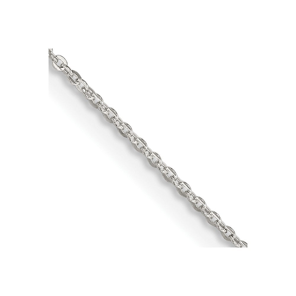 Sterling Silver 1.15mm Flat Cable Chain Necklace 16"-30" - Product Photo