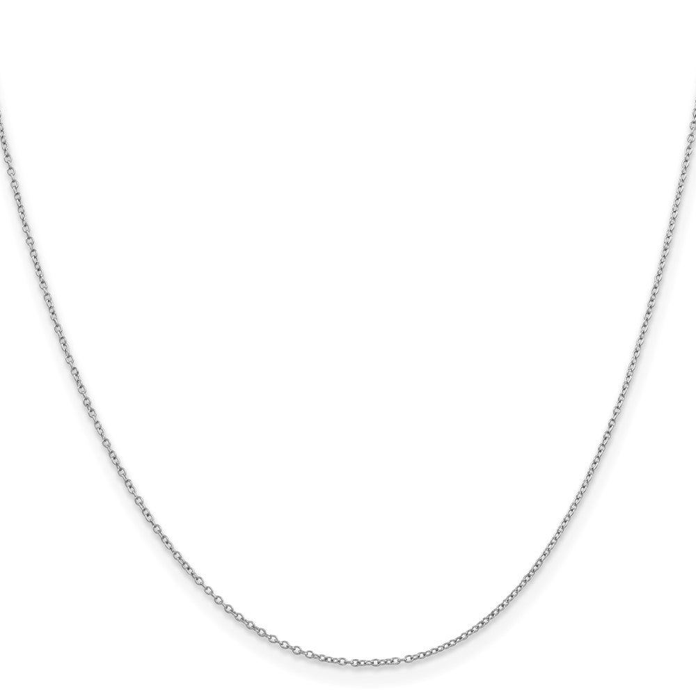 Sterling Silver 1mm Rhodium-plated Cable Chain Necklace 14"-30" - Product Photo