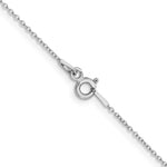Sterling Silver 1mm Rhodium-plated Cable Chain Necklace 14"-30" - Product Photo