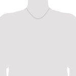 Sterling Silver 1mm Rhodium-plated Cable Chain Necklace 14"-30" - Product Photo