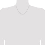 Sterling Silver 1mm Rhodium-plated Cable Chain Necklace 14"-30" - Product Photo