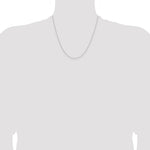 Sterling Silver 1mm Rhodium-plated Cable Chain Necklace 14"-30" - Product Photo