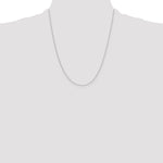 Sterling Silver 1mm Rhodium-plated Cable Chain Necklace 14"-30" - Product Photo