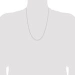 Sterling Silver 1mm Rhodium-plated Cable Chain Necklace 14"-30" - Product Photo